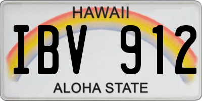 HI license plate IBV912