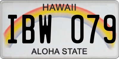 HI license plate IBW079