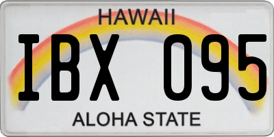 HI license plate IBX095