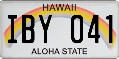 HI license plate IBY041