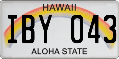 HI license plate IBY043