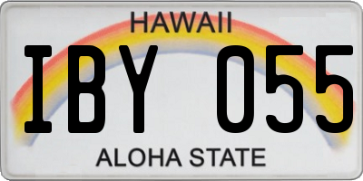 HI license plate IBY055