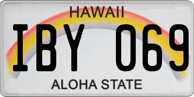 HI license plate IBY069