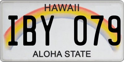 HI license plate IBY079