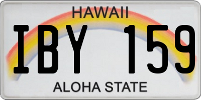 HI license plate IBY159