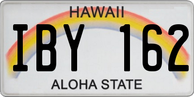 HI license plate IBY162