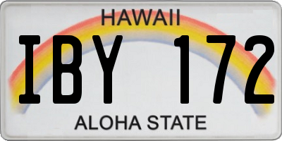 HI license plate IBY172