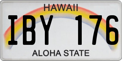 HI license plate IBY176