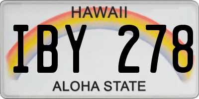 HI license plate IBY278