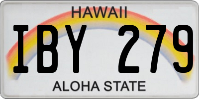 HI license plate IBY279