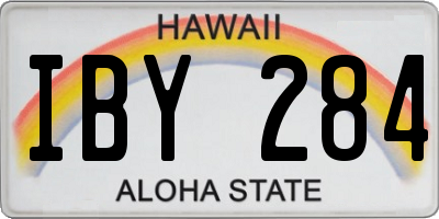 HI license plate IBY284