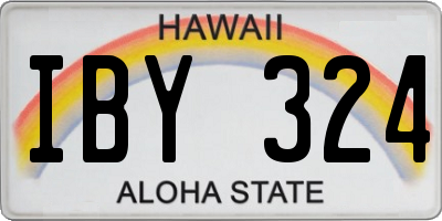 HI license plate IBY324