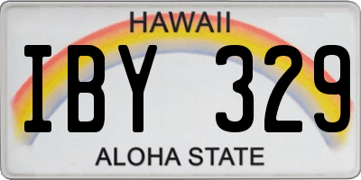 HI license plate IBY329