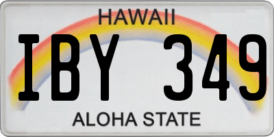 HI license plate IBY349