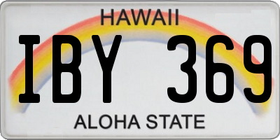 HI license plate IBY369