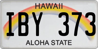 HI license plate IBY373