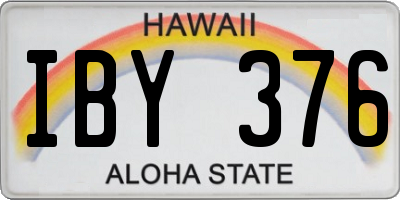 HI license plate IBY376