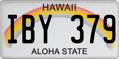 HI license plate IBY379