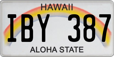 HI license plate IBY387