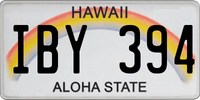 HI license plate IBY394