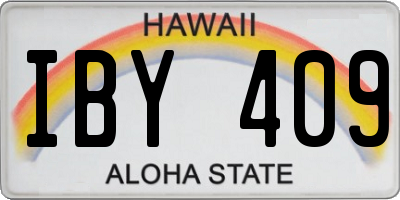 HI license plate IBY409