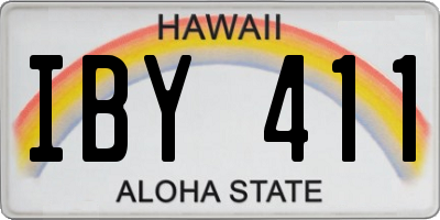 HI license plate IBY411