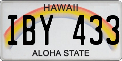 HI license plate IBY433