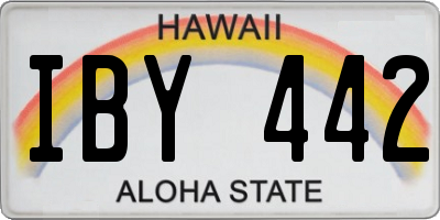 HI license plate IBY442