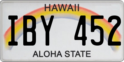 HI license plate IBY452