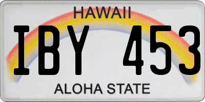 HI license plate IBY453