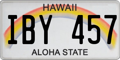 HI license plate IBY457