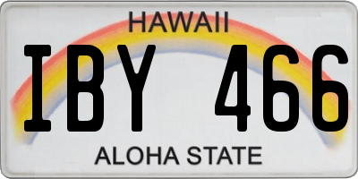 HI license plate IBY466