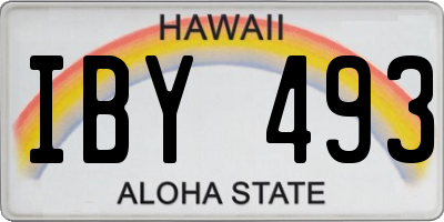HI license plate IBY493
