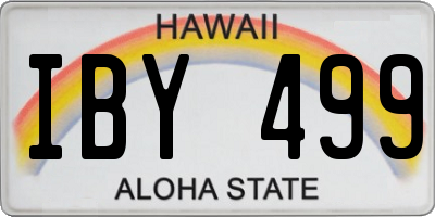 HI license plate IBY499