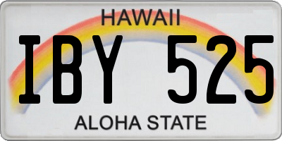 HI license plate IBY525