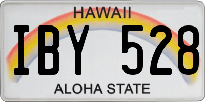 HI license plate IBY528