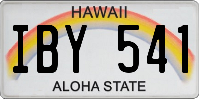 HI license plate IBY541