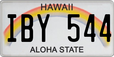 HI license plate IBY544