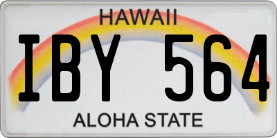 HI license plate IBY564