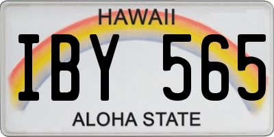 HI license plate IBY565