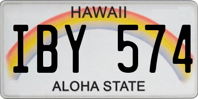 HI license plate IBY574