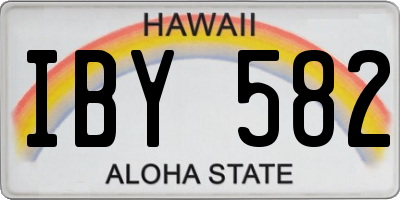 HI license plate IBY582