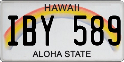 HI license plate IBY589