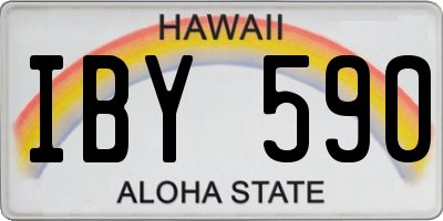 HI license plate IBY590