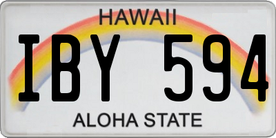 HI license plate IBY594