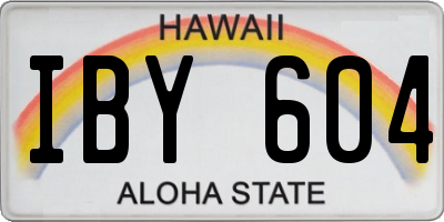HI license plate IBY604
