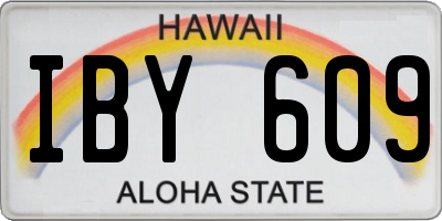 HI license plate IBY609