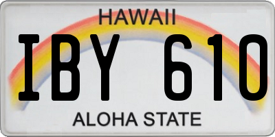 HI license plate IBY610