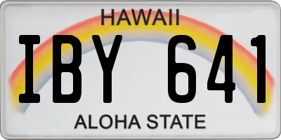 HI license plate IBY641