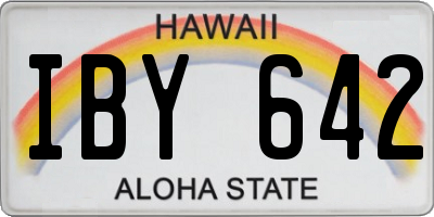 HI license plate IBY642